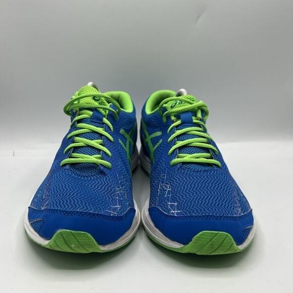 Asics Mens T629N Super Feather Weight Running Shoe Neon Blue & Green Size 11 - Picture 2 of 10